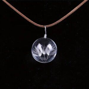 Dandelion Glass Sphere Necklace